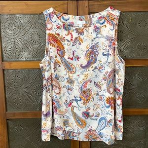 Women’s J Jill Paisley Sleeveless Tank Sz L